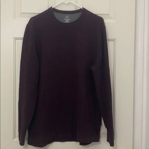 George Long Sleeve Maroon Tee Shirt  Sz XL
